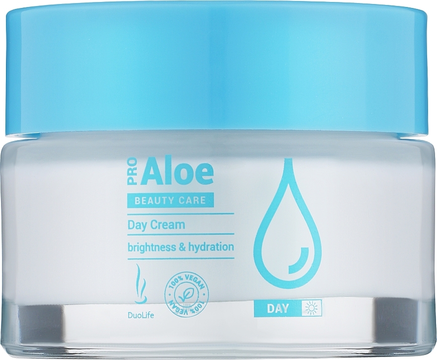 Зволожувальний денний крем з гіалуроновою кислотою - DuoLife Aloes Beauty Care Day Cream — фото N1