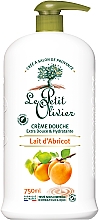 Парфумерія, косметика Крем для душу "Абрикос-молоко" - Le Petit Olivier Extra Gentle Shower Creams