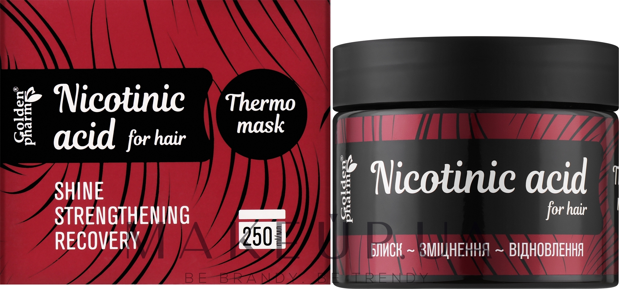 Термо-маска для волосся "Нікотинова кислота" - Голден-Фарм — фото 250ml