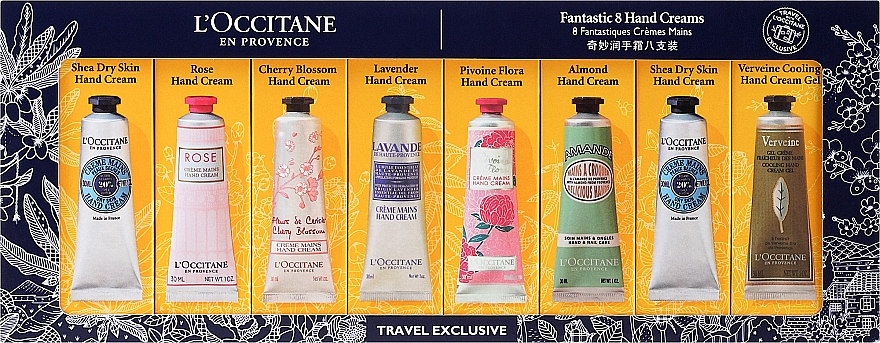 Набор - L'Occitane Fantastic 8 Hand Creams (8xh/cr/30ml) — фото N1