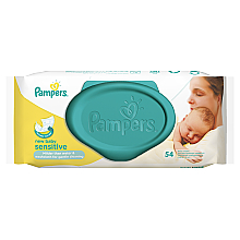 Салфетки детские влажные New Baby Sensitive, 54 шт - Pampers — фото N4