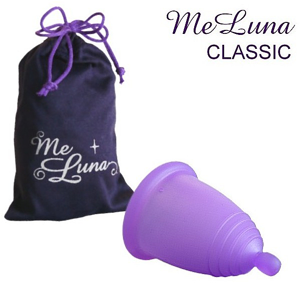 Менструальная чаша с шариком, размер S, фиолетовая - MeLuna Classic Menstrual Cup  — фото N1