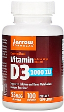 Холекальциферол Витамин D3 - Jarrow Formulas Cholecalciferol Vitamin D3 1000 IU 25 mcg  — фото N2