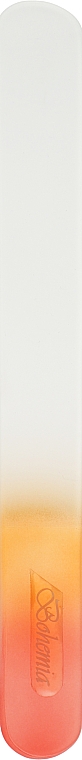 Пилочка для ногтей стеклянная, 180 мм, красно-оранжевая - Merci — фото N1