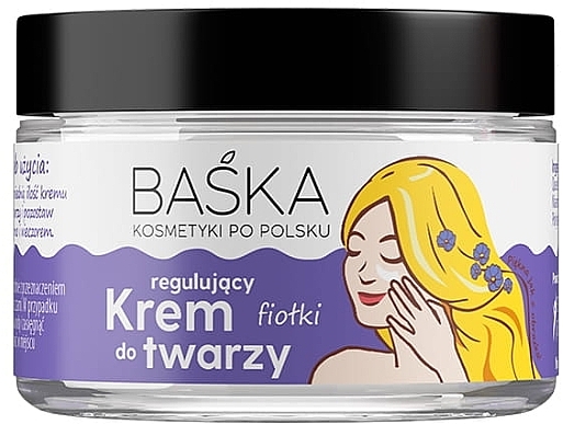 Регулювальний крем для обличчя "Фіалки" - Baska Face Cream — фото N1