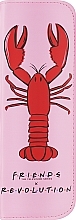 Набір пензлів для макіяжу в косметичці, 3 шт. - Makeup Revolution X Friends Lobster Brush Set — фото N2