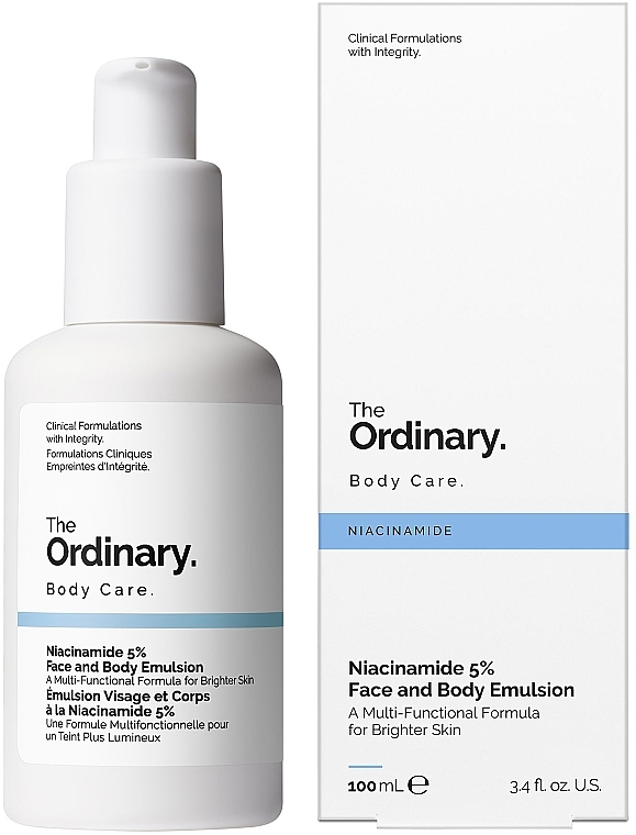 Легка емульсія для обличчя та тіла з ніацинамідом 5% - The Ordinary Niacinamide 5% Face & Body Emulsion — фото N1