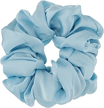 Шелковая резинка для волос, голубая - Lotus Flower  — фото N1