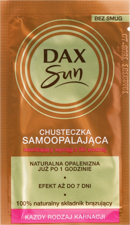 Салфетка для автозагара - Dax Sun Handkerchief Self-Tanning Towelette — фото N1