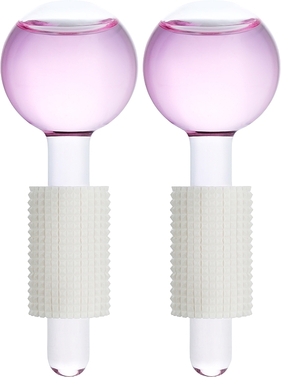 Криосферы для массажа лица и тела, 2 шт, розовые - Reclaire Beauty Crystal Ball — фото N1