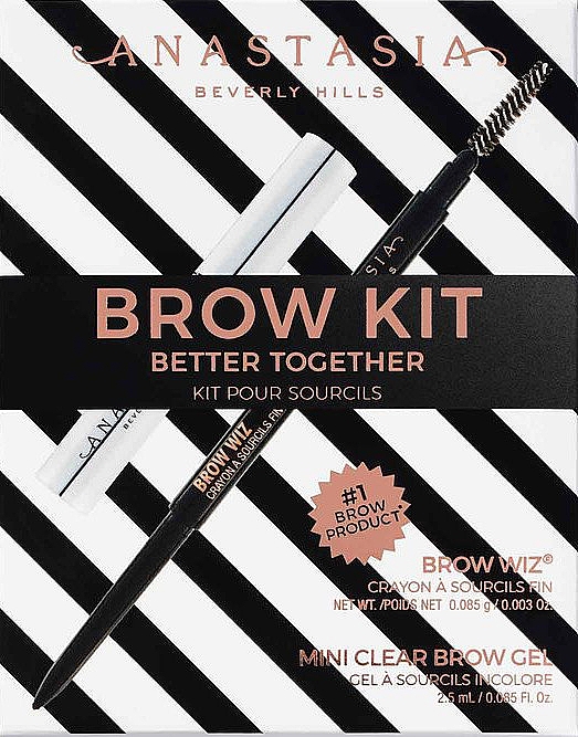 Набор - Anastasia Beverly Hills Better Together Brow Kit Taupe (pencil/0.08g + gel/2.5g) — фото N2