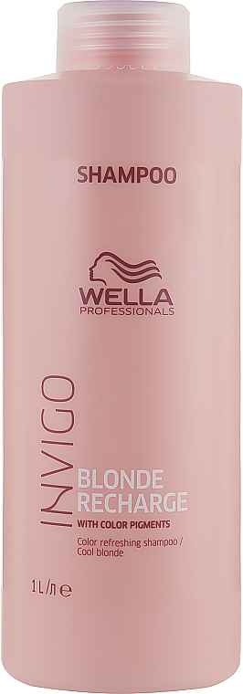 Шампунь-нейтралізатор жовтизни - Wella Professionals Invigo Blonde Recharge Color Refreshing Shampoo For Cool Blonde — фото N4