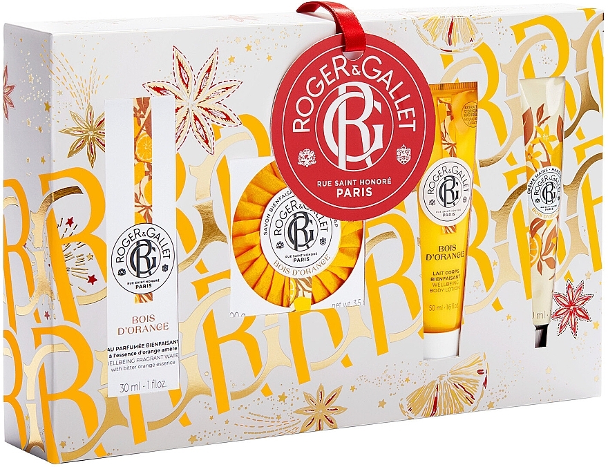 Roger & Gallet Bois D'Orange - Набір (f/water/30ml + soap/100g + b/lot/50ml + h/cr/30ml) — фото N1