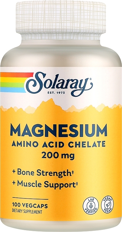 Пищевая добавка "Магний", 200 мг - Solaray Magnesium 200mg — фото N1