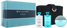 Духи, Парфюмерия, косметика Bvlgari Aqva Pour Homme Marine - Набор (edt/100ml + sh/gl/75ml + a/sh/balm/75ml + bag)