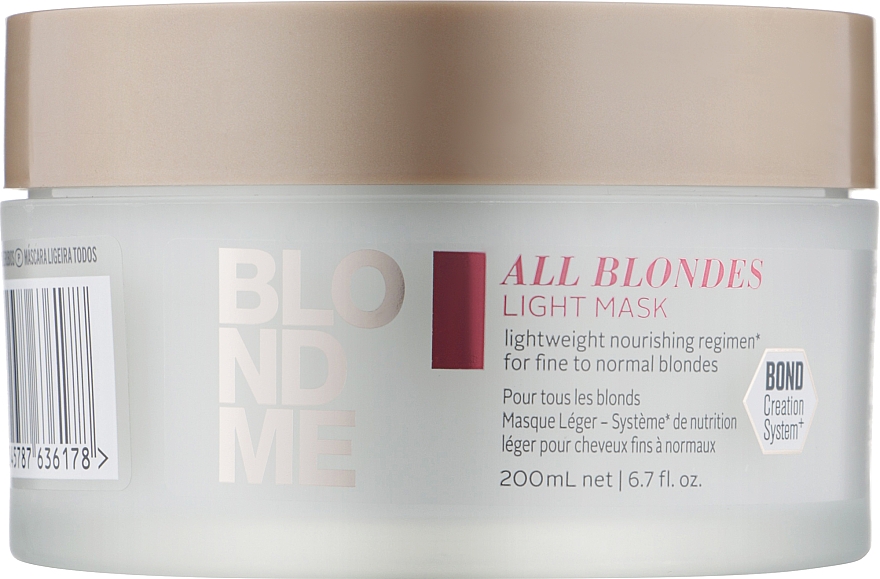 Маска для тонкого волосся усіх типів - Schwarzkopf Professional Blondme All Blondes Light Mask — фото N1
