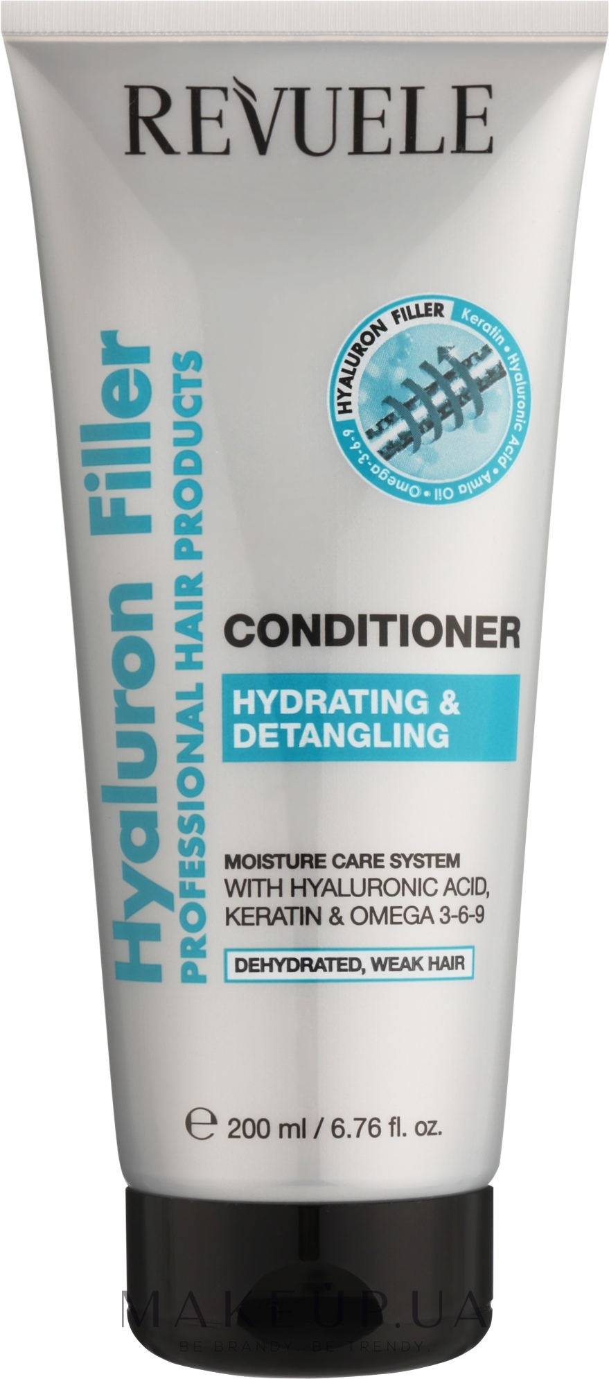 Кондиционер для волос "Увлажнение и распутывание" - Revuele Hyaluron Filler Conditioner — фото 200ml