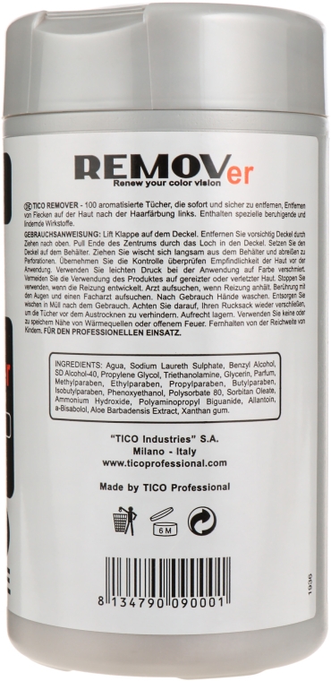 Влажные салфетки для удаления остатков краски с кожи головы - Tico Professional PRO Series — фото N2