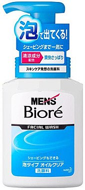 Пінка для умивання, проти жирного блиску  - Kao Mens Biore Facial Wash — фото N1