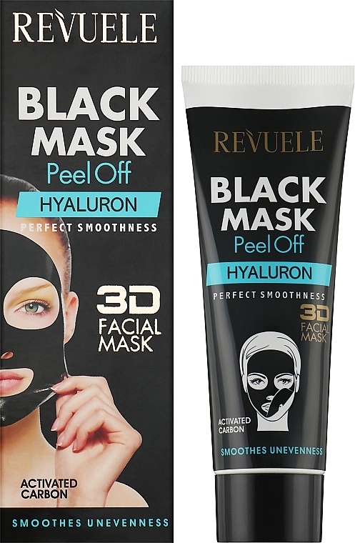 Черная маска для лица "Гиалурон" - Revuele Black Mask Peel Off Hyaluron — фото N2