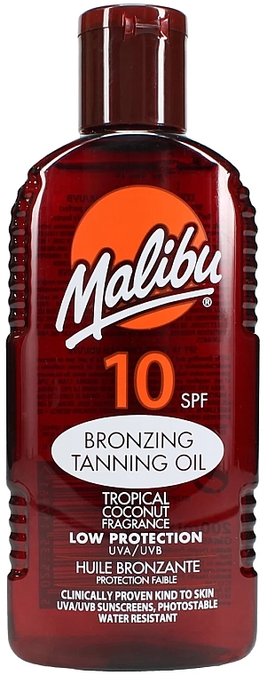 Масло для тела с эффектом бронзового загара - Malibu Bronzing Tanning Oil SPF 10 — фото N1