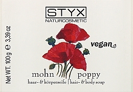 Парфумерія, косметика Мило для волосся та тіла з маком - Styx Naturcosmetic Poppy Hair & Body Soap