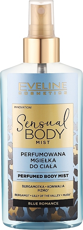 Парфумований спрей для тіла - Eveline Cosmetics Sensual Body Mist Blue Romance — фото N1