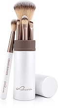 Духи, Парфюмерия, косметика Набор кистей для макияжа, 5 шт - Luvia Cosmetics Macchiato Travel Brush Set