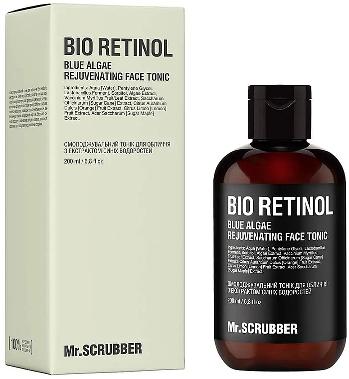 Омолаживающий тоник для лица с экстрактом синих водорослей - Mr.Scrubber Bio Retinol — фото N3
