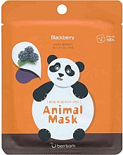 Духи, Парфюмерия, косметика Тканевая маска с экстрактом ежевики - Berrisom Animal Mask Blackberry Series Panda