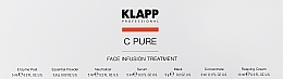 Набір - Klapp C Pure Face Infusion Treatment (peel/5ml + powder/0.8g + neutr/5ml + mask/5g + serum/5ml + gel/3ml + cr/10ml) — фото N1