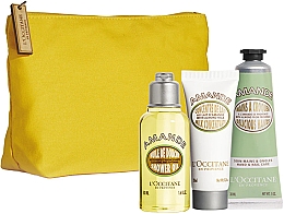 Духи, Парфюмерия, косметика Набор - L'Occitane Almond (sh/oil/50ml + milk/20ml + h/cr/30ml + bag)