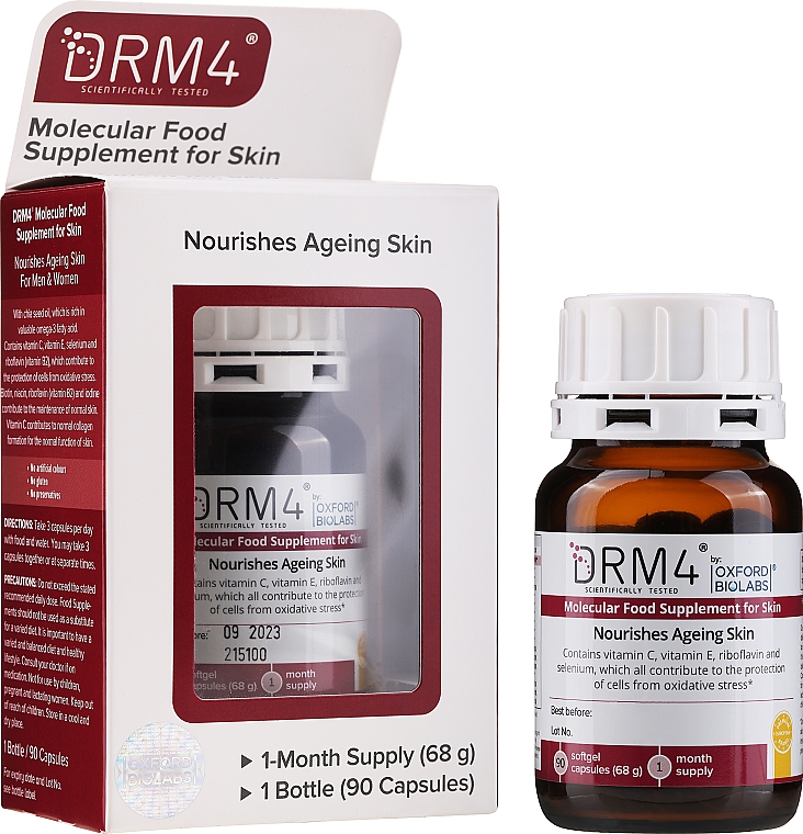 Молекулярная диетическая добавка для улучшения состояния кожи - Oxford Biolabs DRM4 — фото N2