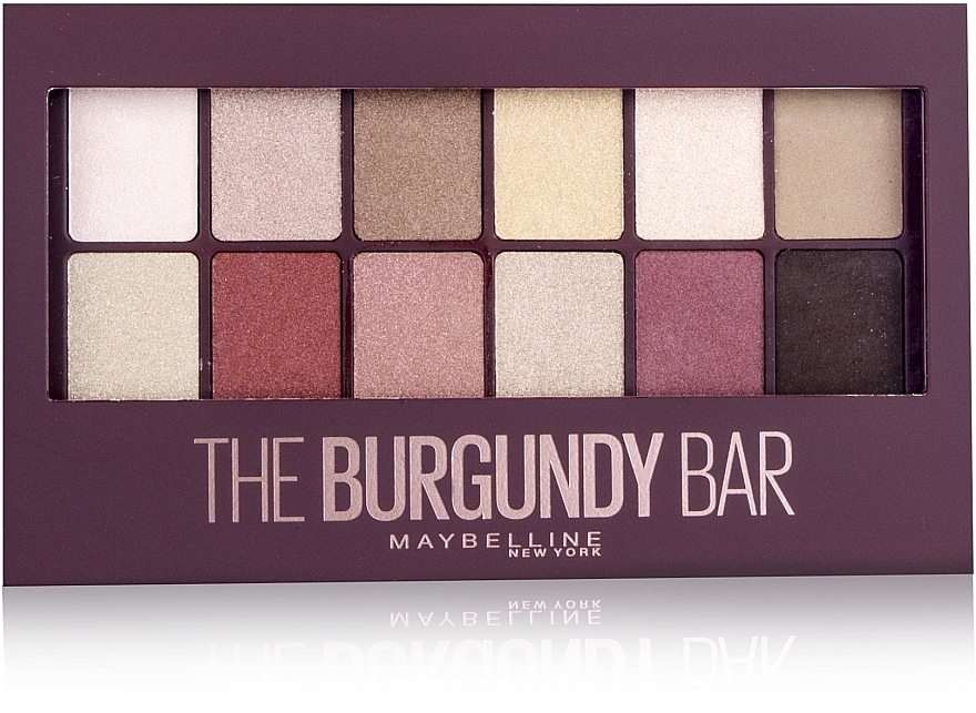 Палетка теней для век - Maybelline New York The Burgundy Bar Palette — фото N1