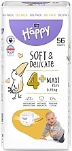 Дитячі підгузки 9-15 кг, розмір 4+ Maxi Plus, 56 шт. - Bella Baby Happy Soft & Delicate — фото N1