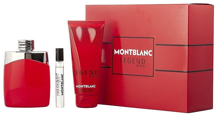 Montblanc Legend Red - Набір (edp/100ml + sh/gel/100ml + edp/mini/7.5ml) — фото N1