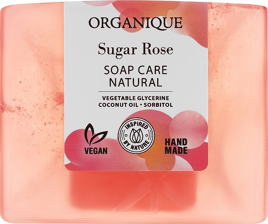 Натуральное питательное мыло - Organique Soap Care Natural Sugar Rose — фото N1