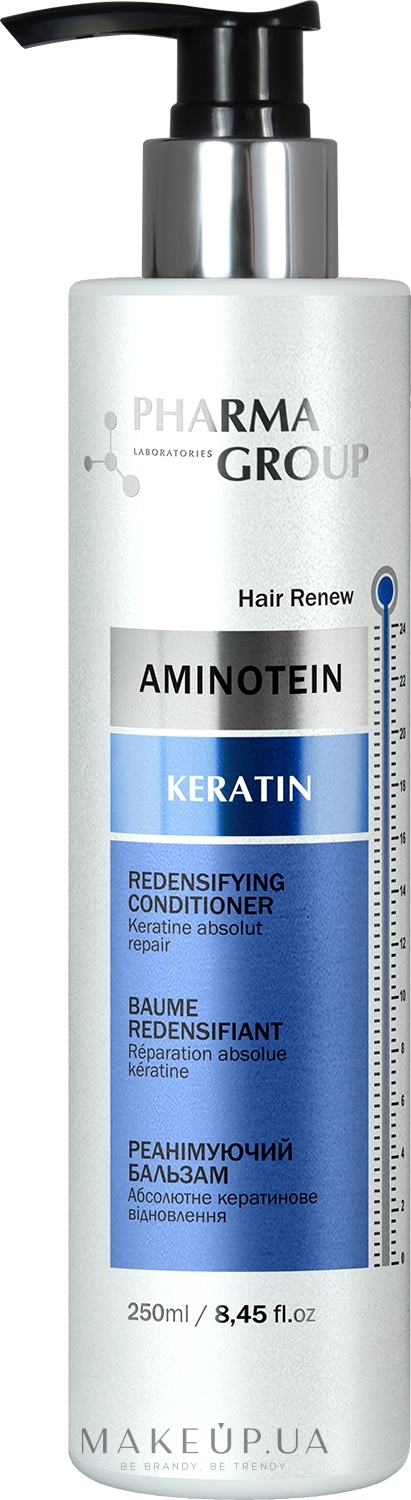 Реанимирующий бальзам для волос - Pharma Group Laboratories Aminotein + Keratin Redensifying Conditioner — фото 250ml