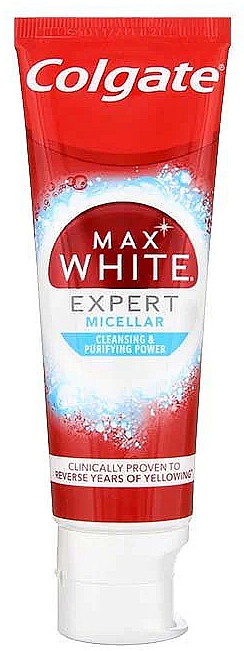 Зубна паста відбілювальна - Colgate Max White Expert Micellar — фото N1