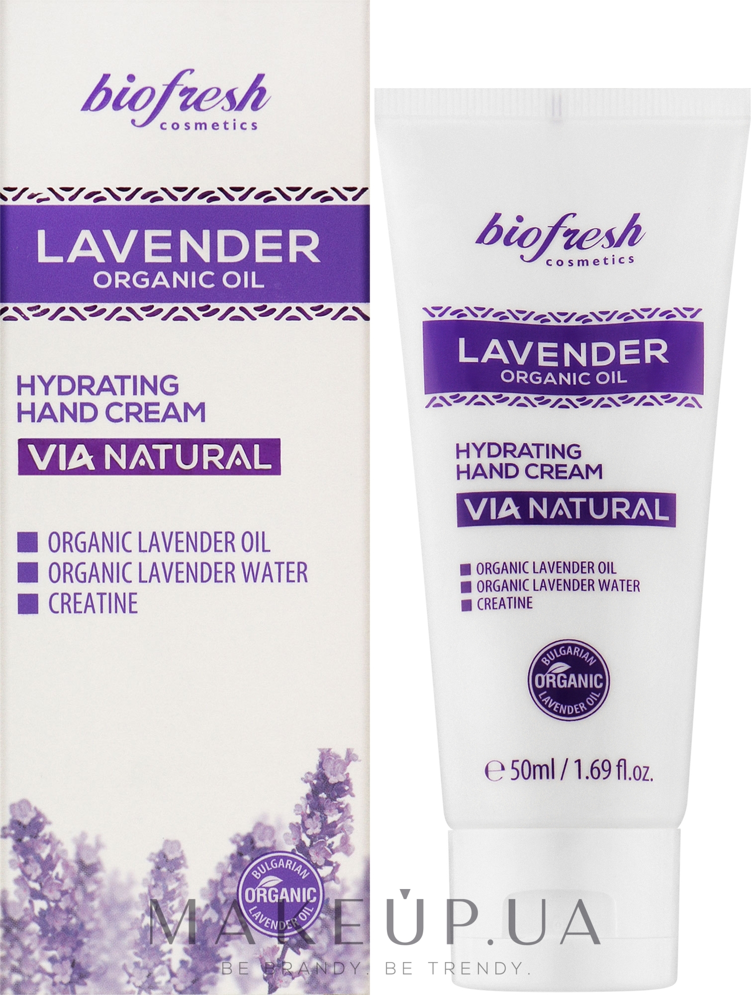 Увлажняющий крем для рук - BioFresh Via Natural Lavender Organic Oil Hydrating Hand Cream — фото 50ml