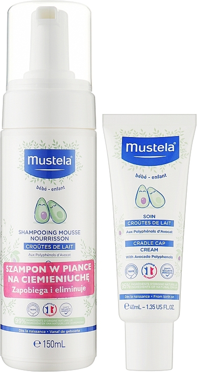 Набір - Mustela Bebe (shm/foam/150ml + cr/40ml) — фото N2