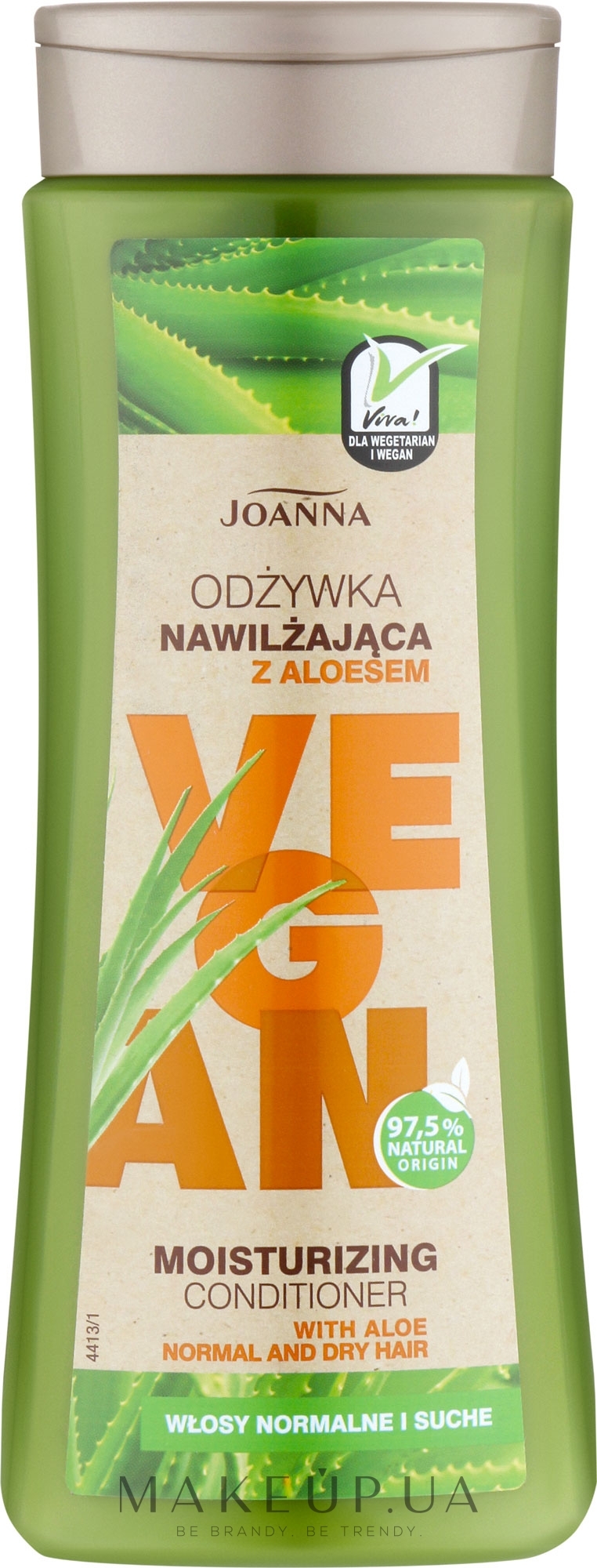 Кондиціонер з алое для нормального й сухого волосся - Joanna Vegan Aloe Moisturizing Conditioner — фото 300ml