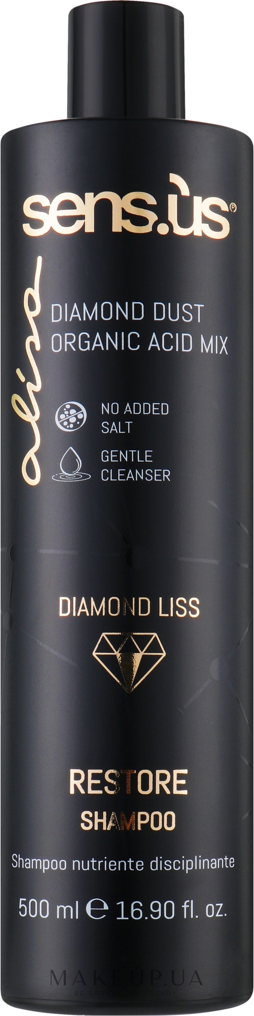 Відновлювальний шампунь - Sensus Alisa Diamond Liss Maintenance Restore Shampoo — фото 500ml