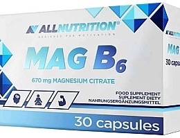 Парфумерія, косметика Харчова добавка "Магній", 670 mg - Allnutrition Mag B6 Citrate