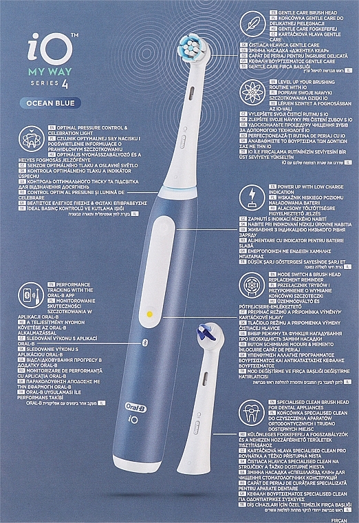 Електрична зубна щітка + футляр - Oral-B iO My Way Series 4 Ocean Blue — фото N11