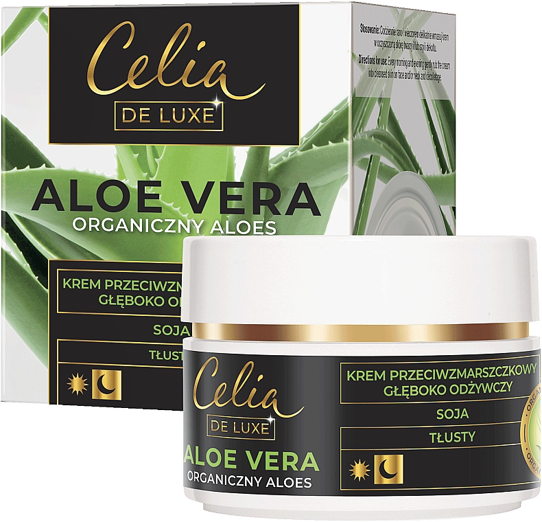 Глубоко питающий жирный крем против морщин - Celia De Luxe Aloe Vera Greasy Anti-Wrinkle Nourishing Deeply Cream — фото N1