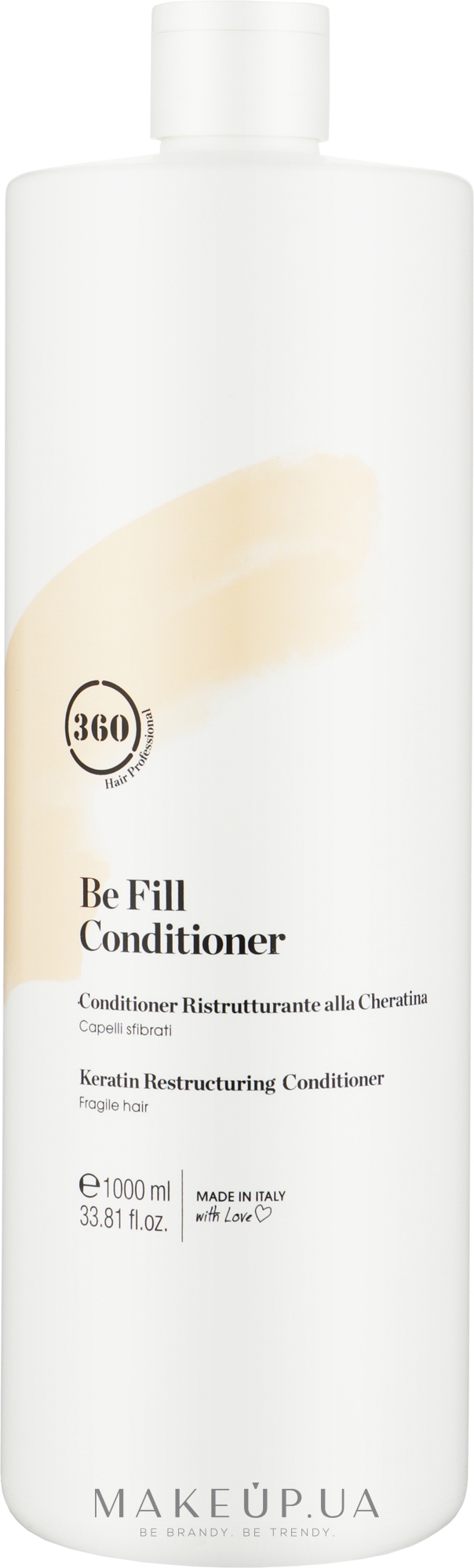 Питательный кондиционер для волос с кератином - 360 Be Fill Conditioner — фото 1000ml