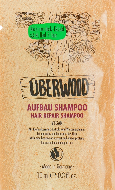 Восстанавливающий шампунь для волос - Uberwood Hair Rapair Shampoo (пробник)