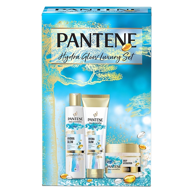 Набор - Pantene Pro-V Miracles Hydra Glow Luxury Set (shm/250ml + cond/160ml + h/mask/300ml) — фото N2