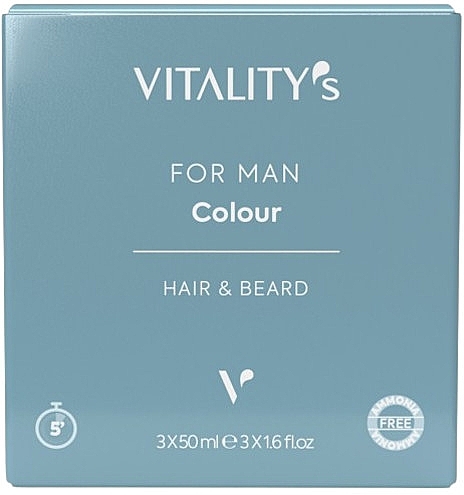 Фарба для волосся і бороди - Vitality's For Man Colour Hair & Beard — фото N3